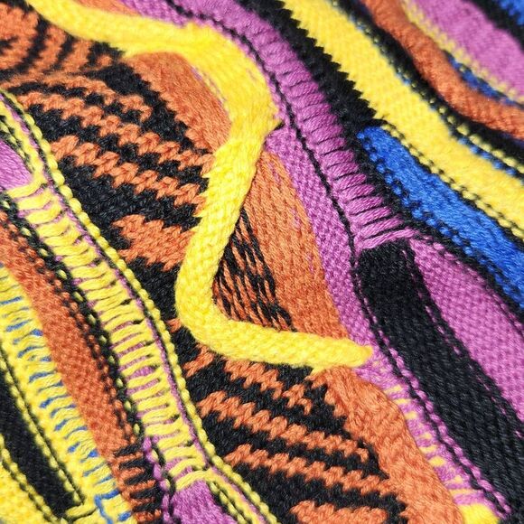 Forever 21 Womens Size Medium Retro Multi Colored Crew Neck Long Sleeve Sweater - Picture 3 of 8